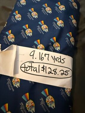 Star Wars Navy Blue Millennium Falcon Rainbow Print Fabric